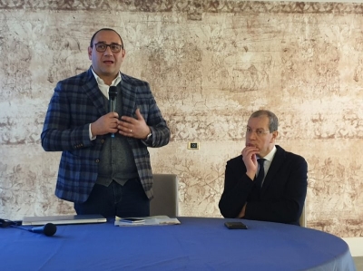 Emanuele Imprudente, Vicepresidente della Giunta Regionale, e Valentino Di Campli, Presidente del Consorzio di Tutela Vini d’Abruzzo