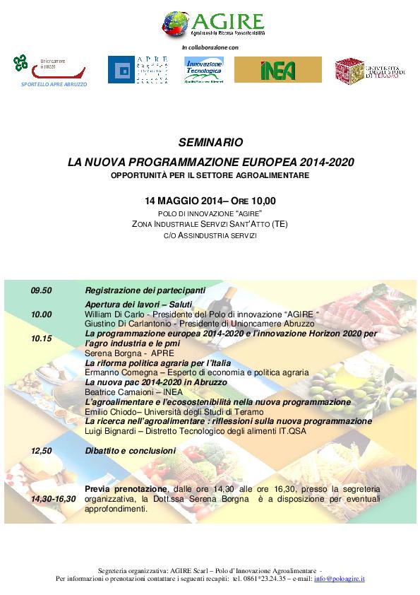 Seminario la nuova programmazione